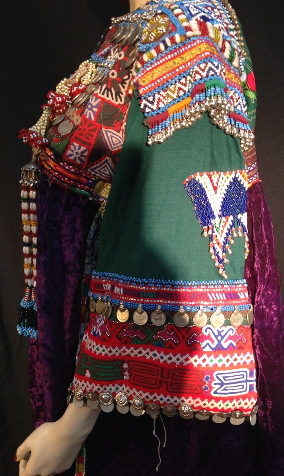 XXL BEADED TASSLES~Tribal BellyDance~Heavy Dress~… - image 9