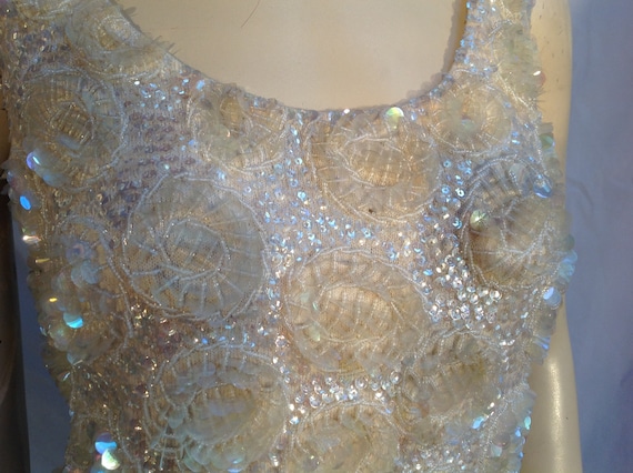 34" Bust MERMAID DISCS CLUSTERS~Hand Beaded Top S… - image 4