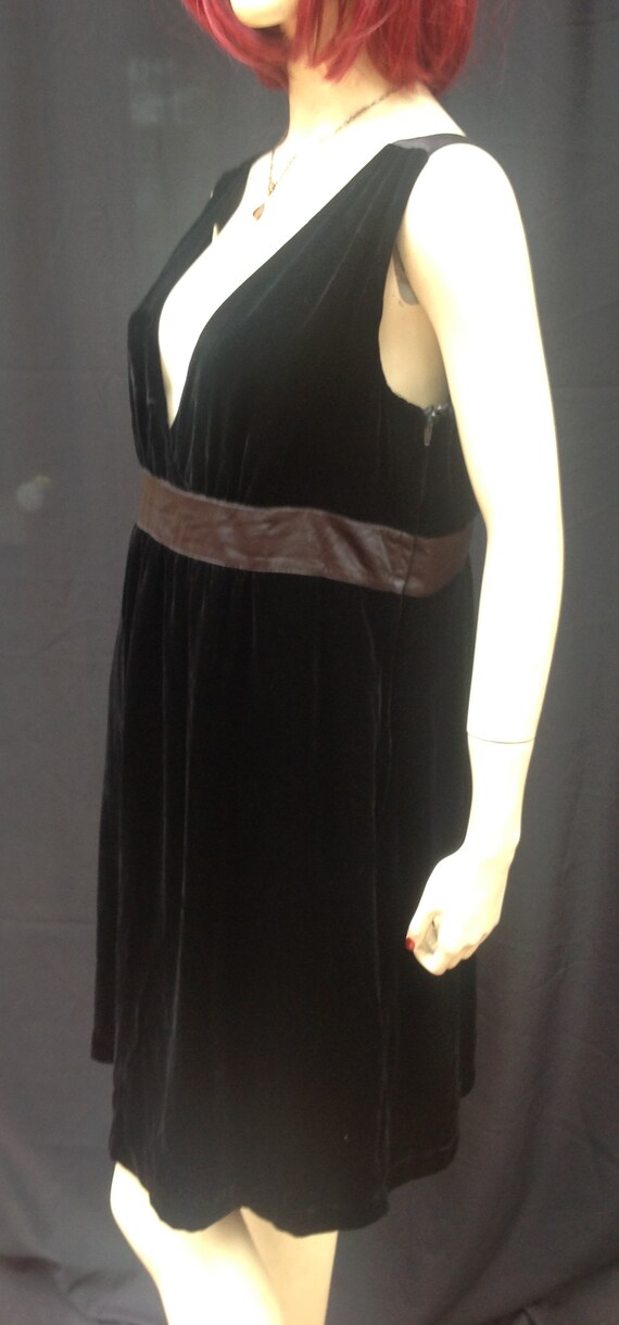 44" Bust NWT~Silk VELVET~H & M~BLACK Velvet Cockt… - image 3