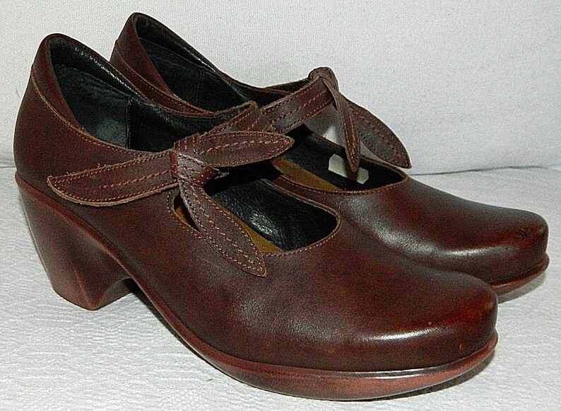 NAOT~Genuine~LEATHER~Earthy CLOGS~Super Comfy~38~8