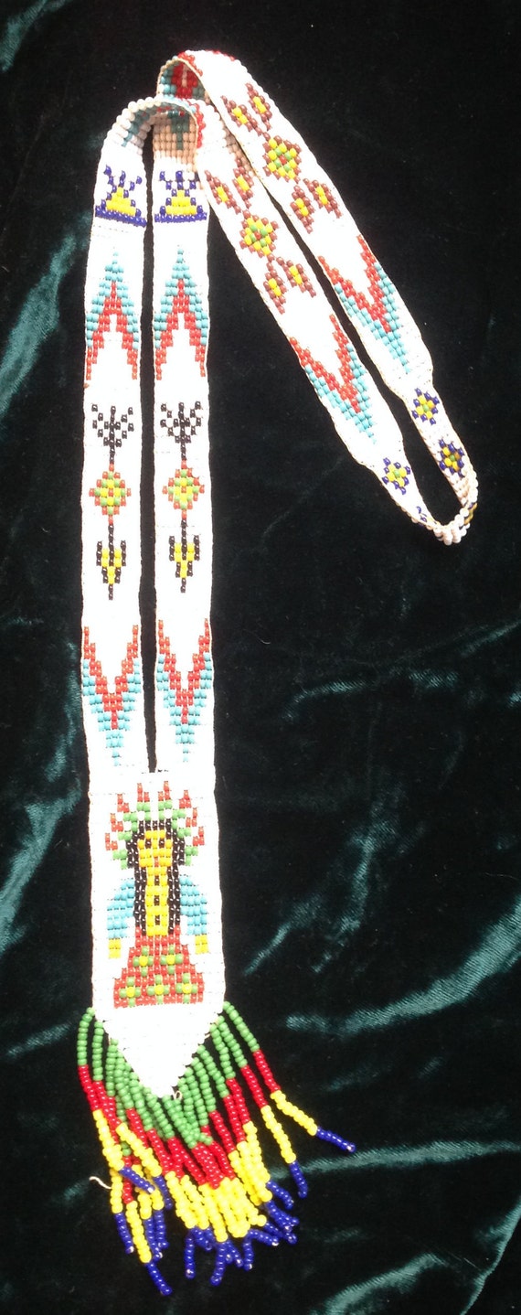 1970's~NATIVE~American~HIPPIE~Style~BEADED~Neckla… - image 4