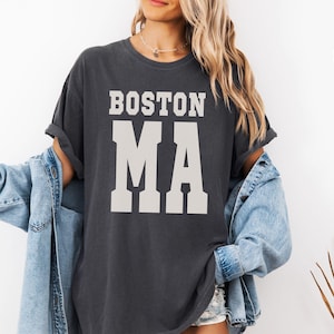 Custom City and State T-shirt, Custom City Gift, Personalized Comfort Colors Place Name Shirt, Custom Design State Tee, Boston MA T-shirt