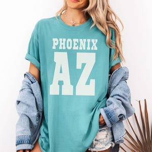 Custom City and State T-shirt, Custom City Gift, Personalized Comfort Colors Place Name Shirt, Custom Design State Tee, Phoenix AZ T-shirt