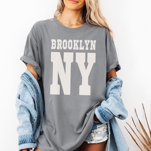 Custom City and State T-shirt, Custom City Gift, Personalized Comfort Colors Place Name Shirt, Custom Design State Tee, Brooklyn NY T-shirt