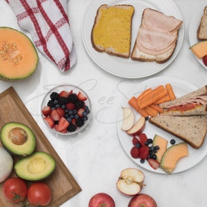 Open-Faced Sandwich Flat-lay Stock Image Photography