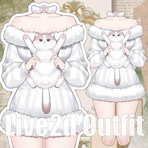 Ragdoll Cat Outfit | Live2d Outfit Asset | 3 toggles