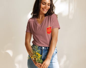 T-shirt à col en V de la maman footballeuse espagnole : style maillot rétro Coupe du monde 2026