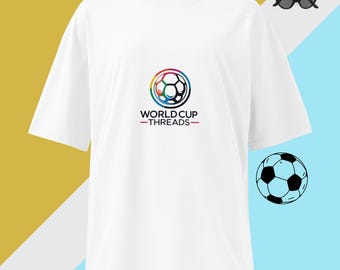 T-shirt coupe du monde oversize : maillot de football en coton biologique