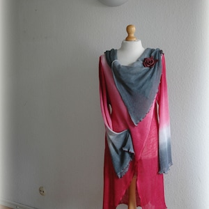 Hand-Dyed Linen Cardigan Wrap: Eco-Friendly Women&#39;s Sweater