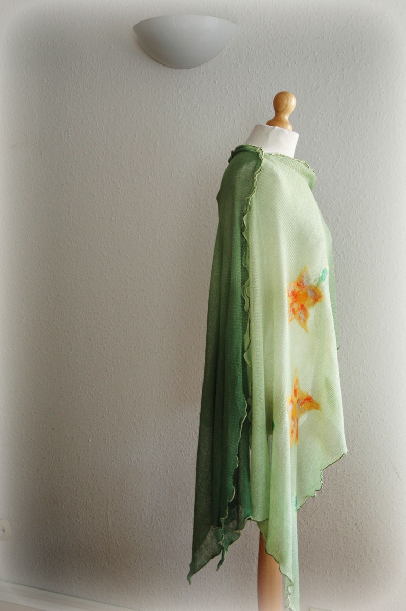Pullover Sweater Green LINEN Poncho Women/'s Cape,Bohemian Poncho Knitted Poncho Women Poncho Women/'s Green Poncho,Wrap Sweater