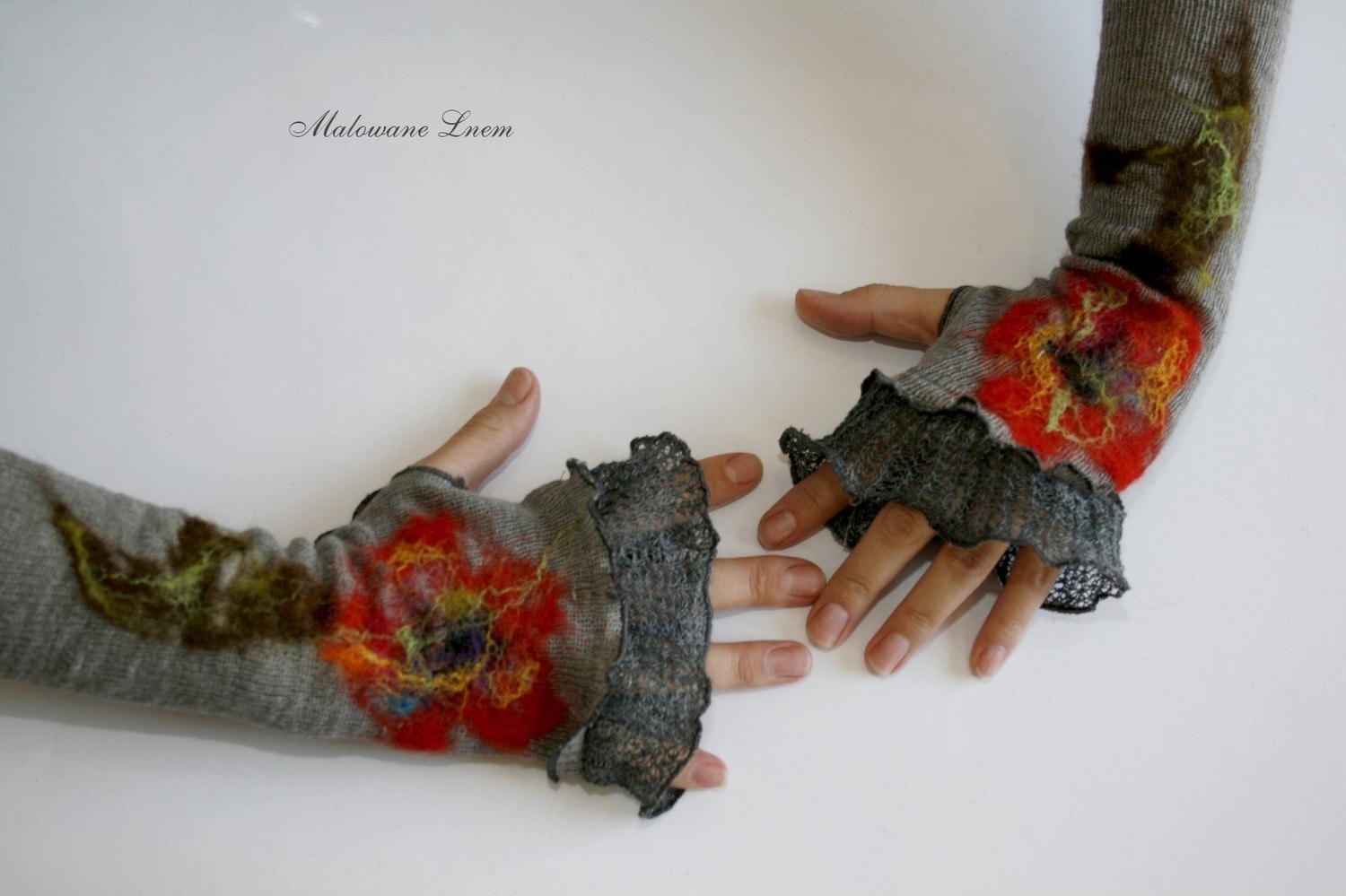 Romantic Fingerless Gloves Mittens Arm Warmers Hippie gifts Etsy
