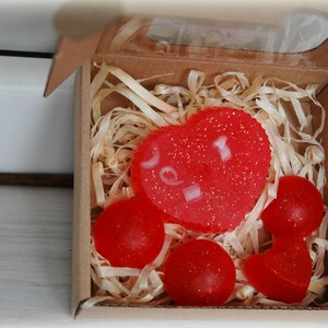 Handmade Rose Soap Heart: Valentines Love Box