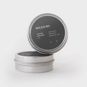 LEATHER WAX : Handmade Leather Conditioner | Natural Leather Balm| Leather Wax | Leather Care | Leather Supply | Leather Tools - 1 oz