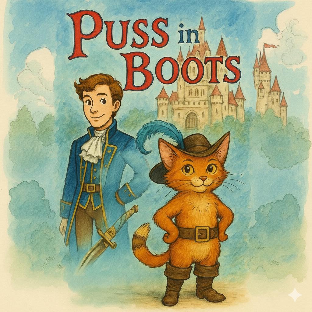 長靴をはいた猫の絵本：子供向けおとぎ話＋ボーナスイラスト（PDF
