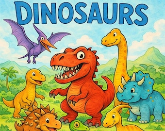 Guía completa de dinosaurios: enciclopedia ilustrada digital para niños + ilustraciones adicionales (descarga en PDF)