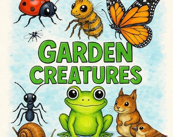 Criaturas del Jardín - Enciclopedia Digital Infantil Ilustrada + Ilustración Extra (Descarga PDF)