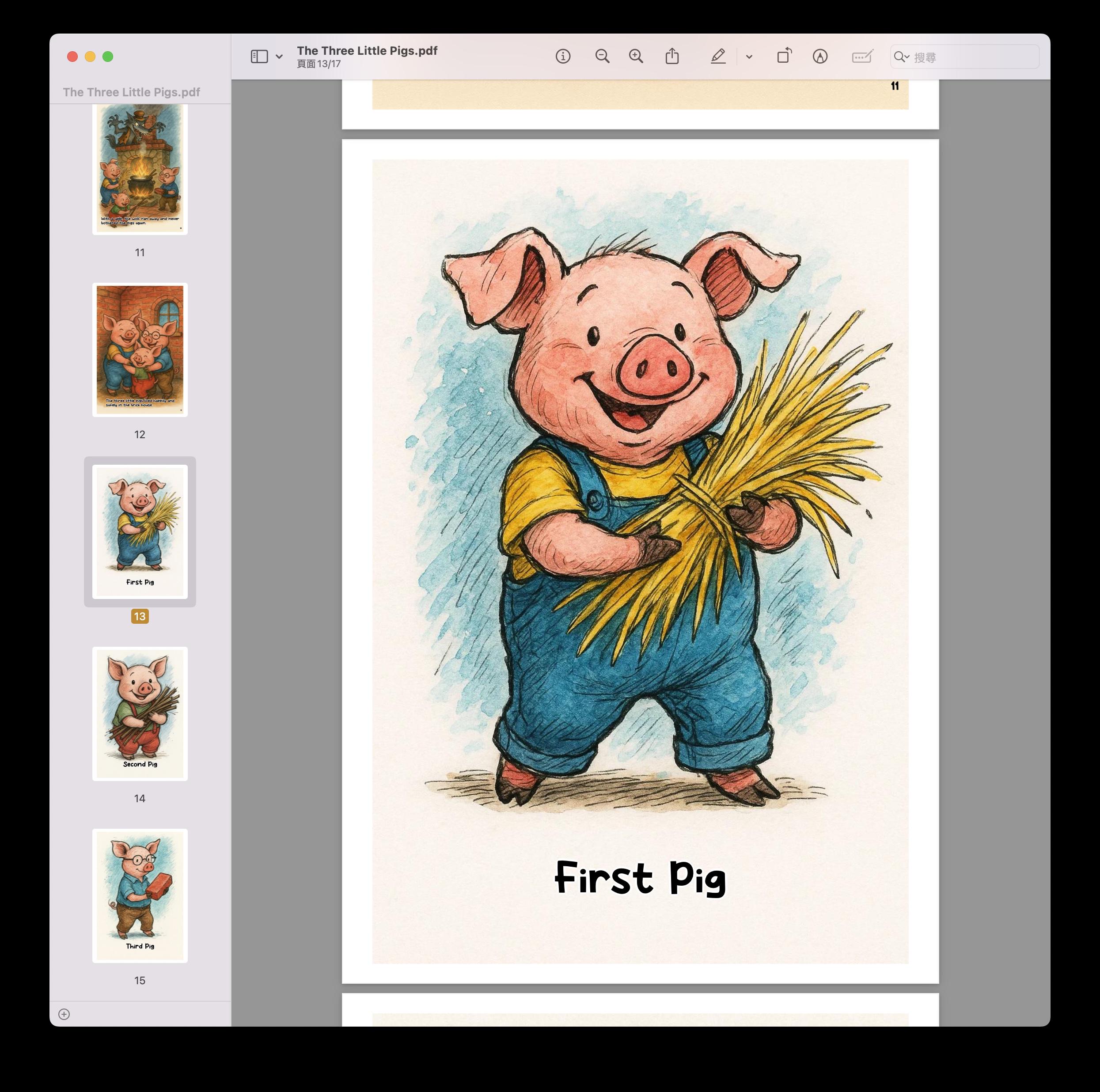 The Three Little Pigs - Digital Children's Storybook With Colorful ...