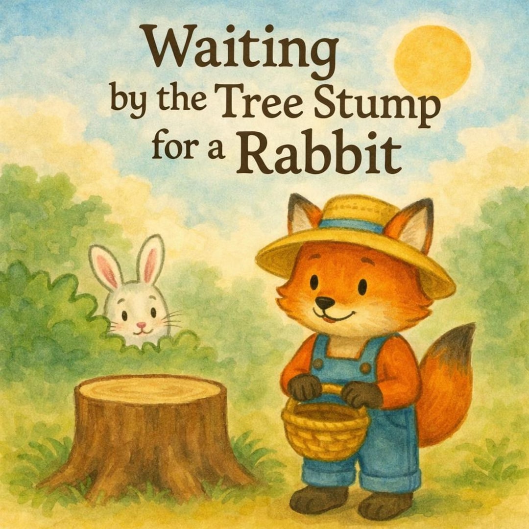 Tree Stump Rabbit Waiting by the Tree Stump for a Rabbit Storybook : Kids Fairy Tale ...
