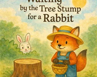 Esperando a un conejo junto al tronco del árbol: Cuento infantil + Dibujo adicional (Descarga PDF)