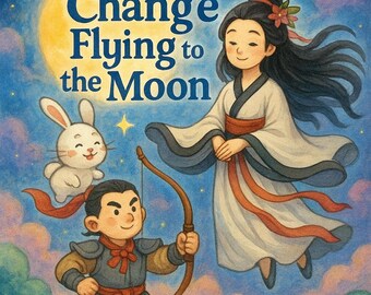 Libro de cuentos de Chang'e: Volando a la Luna: Cuento infantil + Ilustración adicional (Descarga PDF)