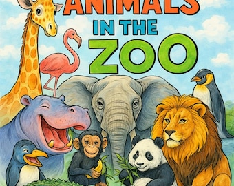 Animales en el zoológico - Enciclopedia ilustrada digital para niños + ilustraciones adicionales (descarga en PDF)