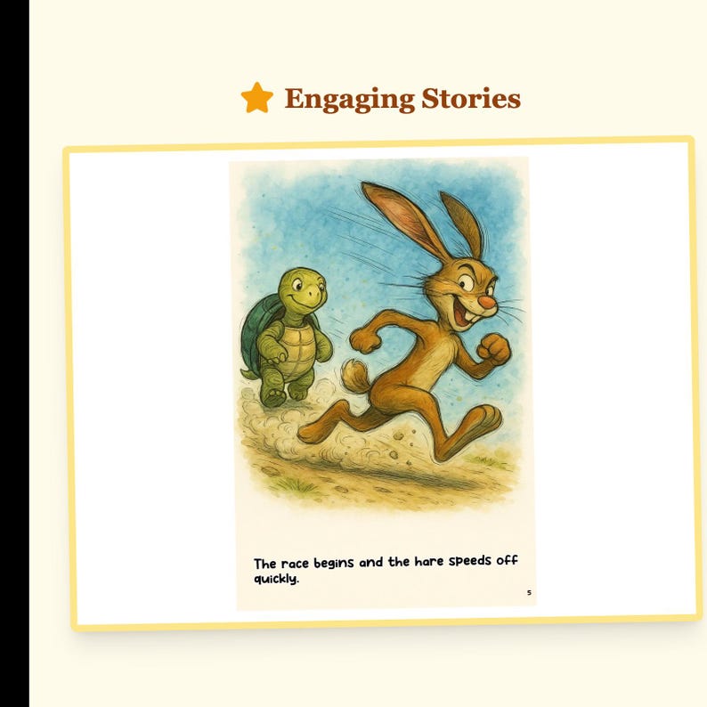 The Tortoise and the Hare - Kids Storybook With Character Art | Instant ...