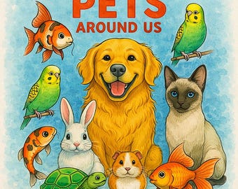 Mascotas que nos rodean - Enciclopedia infantil digital ilustrada + ilustraciones adicionales (descarga en PDF)