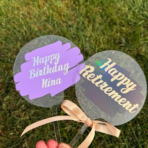 Personalised Acrylic Cake Topper