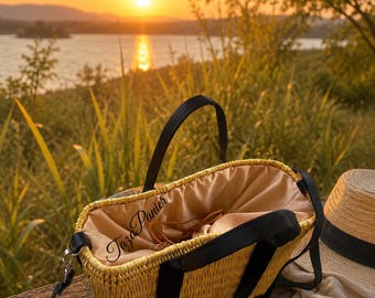 Handmade Boho Straw Tote Bag, Eco Friendly Beach Bag