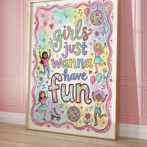 Girls Just Wanna Have Fun Sign - Etsy