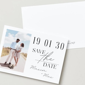 Save-the-Date Karte mit Foto – personalisierbar, inkl. Umschlag | Wedding | Hochzeit | Einladung