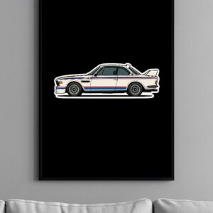 Vintage Racing Car Wall Art – Retro Motorsport Printable Poster – Classic Car Digital PDF Download