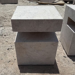 Travertine side table, Minimalist Travertine Side Table, Travertine coffee table, Handmade Natural Stone Coffee Table,