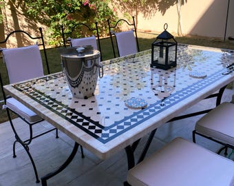 Rectangular Marble table, Rectangular dining table, Marble dining table, Rectangular handmade marble table,