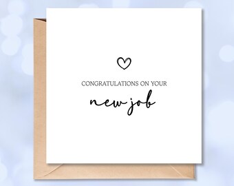 New Job Card, Congratulations Gift, New Chapter