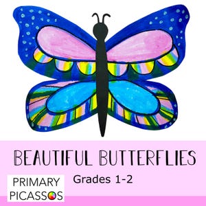 Fun & Easy Art Lesson for Kids | Elementary Art Project|Homeschool Art Lesson |Butterfly Art Lesson Plan | Color Lesson |Homeschool Resource