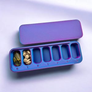 Large 7 Day Pill Case Pill Container Portable Pill and Vitamin Holder Weekly Medication Organiser Travel Pill Case Large Vitamins Medication
