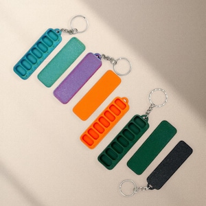 Mini 7 Day Pill Case Keyring, Portable Weekly Medication Holder