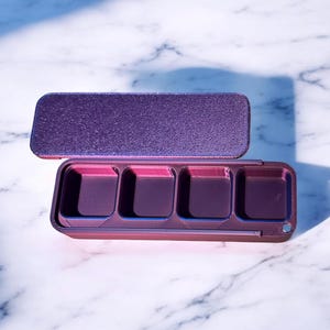 4 Slot Pill Container – Weekly Pill Case | Portable Pill Vitamin Holder | Travel Medication Box | Supplement Organiser | Regular/Large Size