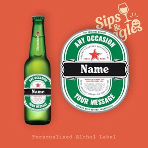Customized Beer Label, Personalized Label Sticker, Beer Lover Gift, Party Decor, Home Brew Decor