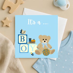 Felicitaciones por el nacimiento de un niño / Tarjeta para un bebé / Tarjeta de felicitación para un nuevo bebé / Tarjeta para un bebé / Tarjeta novedosa / Tarjeta para un baby shower