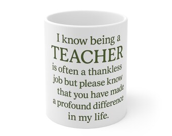 Teacher Appreciation Coffee Mug: Motivational Gift for Educators