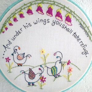 Whimsical Bird PDF Embroidery Pattern image 1