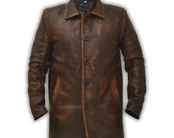 Dean Winchester Leather Jacket: Distressed Sheepskin Western Coat