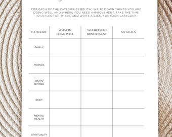 Druckbarer Lebensziel-Planer: Monatliches Arbeitsbuch zur persönlichen Verbesserung (PDF-Download)