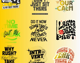 Motivierendes Zitat SVG Bundle: Positive Affirmationen, Inspirations Sprüche (Digitaler Download)