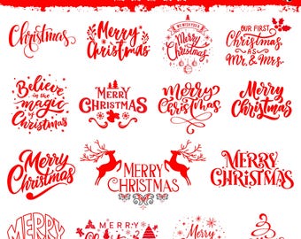 Frohe Weihnachten SVG Bundle: Urlaub Handwerk, Karten, Dekor (Digitaler Download)