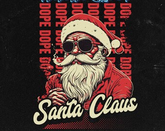 Frohe Weihnachten SVG, Dope Santa, Weihnachtszeit PNG, Weihnachtsshirt Sublimation Designs, Weihnachten Png, Weihnachtsgeschenk, Frohe Weihnachten Png