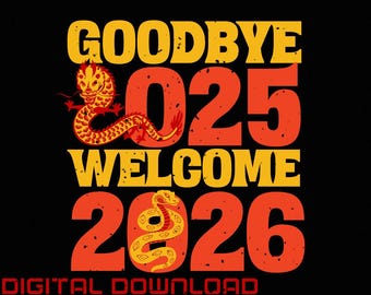 Frohes neues Jahr 2026 SVG: Festliche Cliparts, Karten (Digitaler Download)