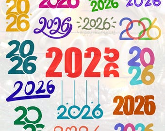2026 Neujahr SVG Bundle: Cricut & Silhouette Schnitt Dateien (Digitaler Download)